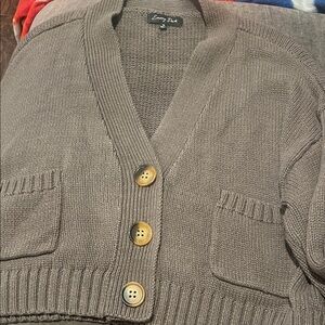EUC Cardigan and bralette knitted set size Medium